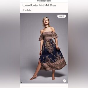 Free people Louise print dress RARE